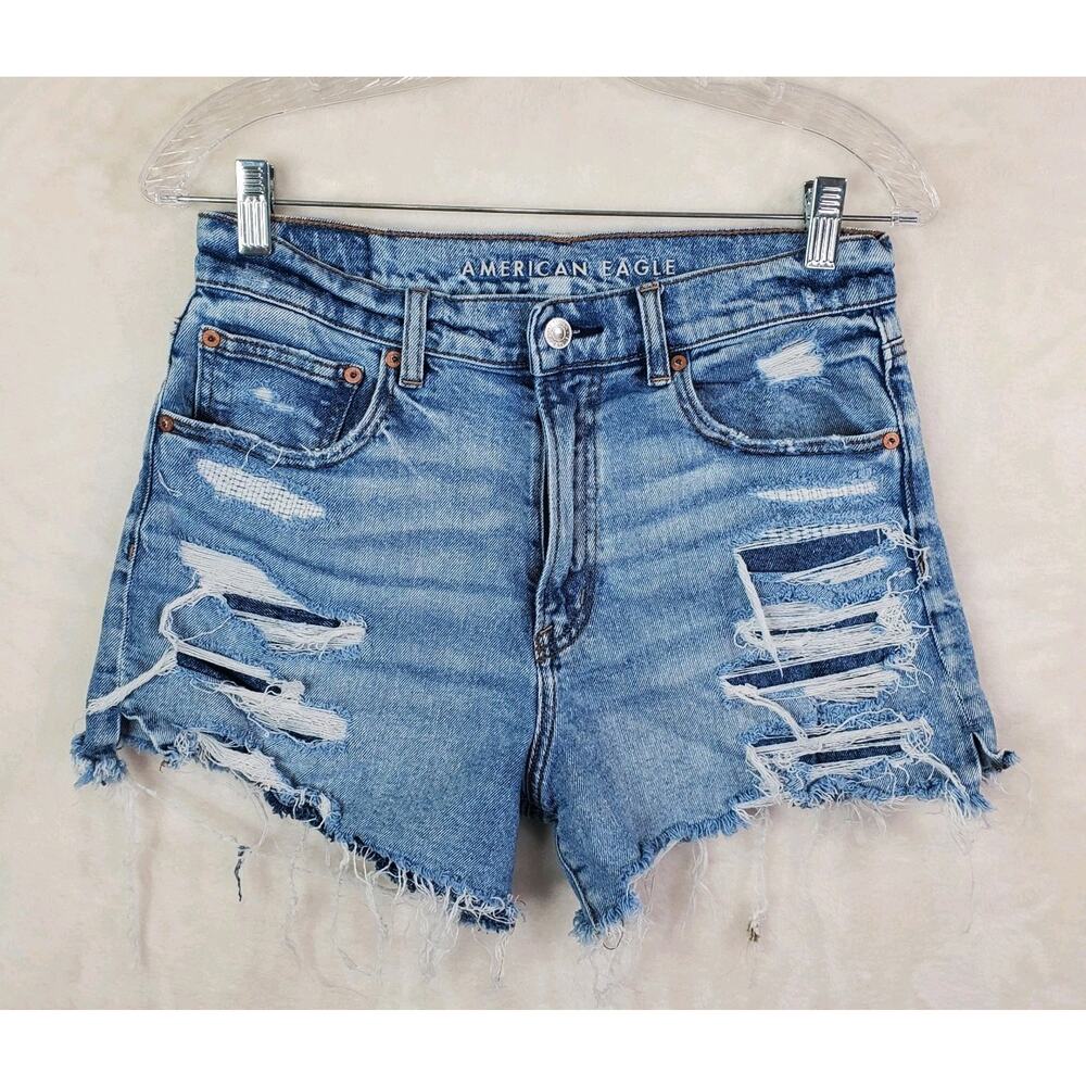 American Eagle Women's Highest Rise 90's Boyfriend Jean Denim Shorts Light Sz 6